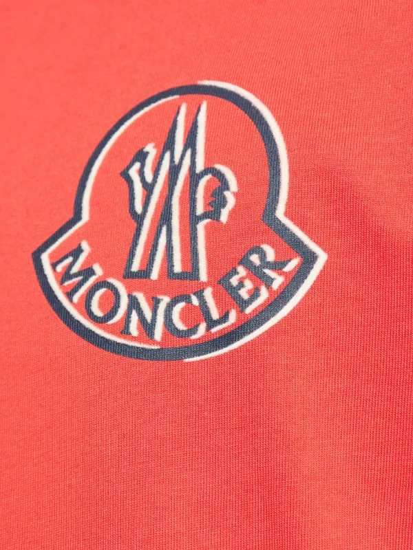 Moncler logo-printed Cotton T-shirt | Red | FARFETCH