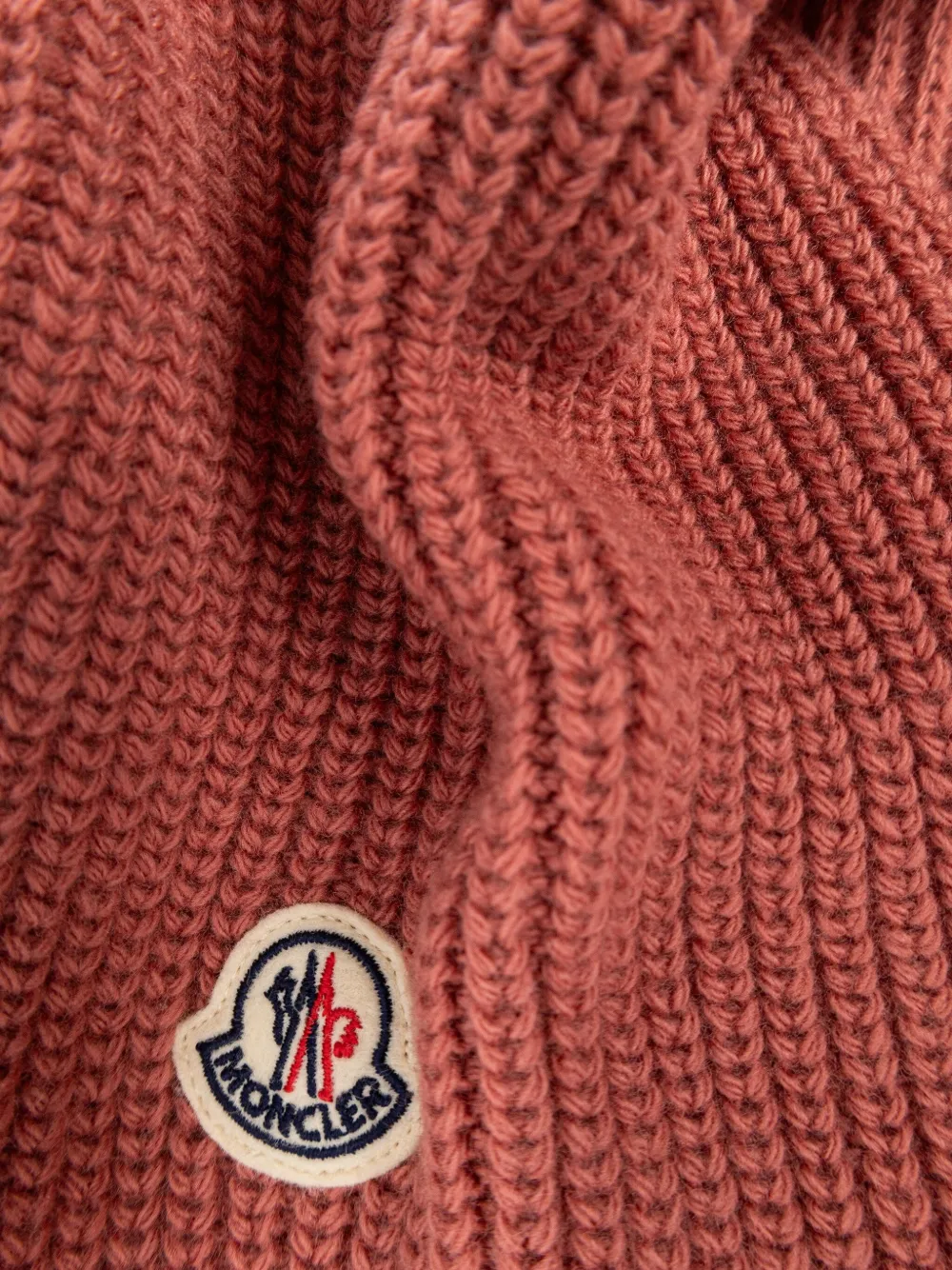 Moncler Enfant Geribbelde wollen sjaalset Roze