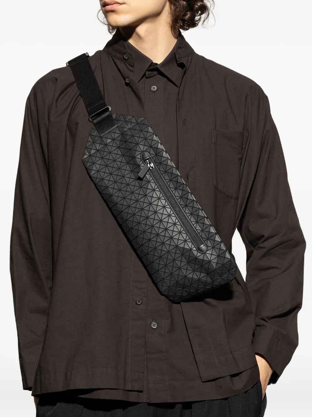 Bao Bao Issey Miyake Heuptas met geometrisch patroon - Zwart