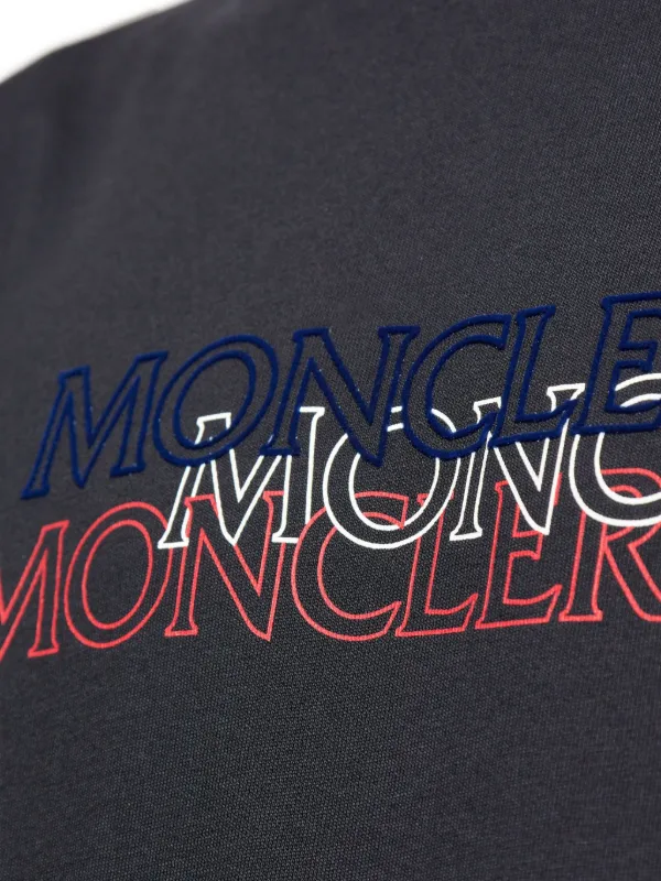 Moncler logo-printed Cotton T-shirt | Blue | FARFETCH