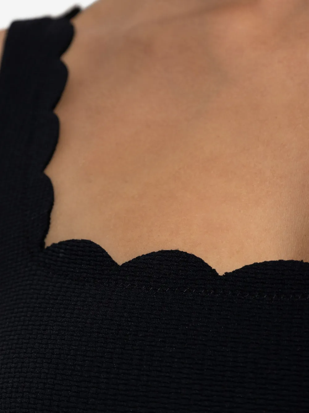 Marysia Palm Springs Scallop-edge Bikini Top In Black