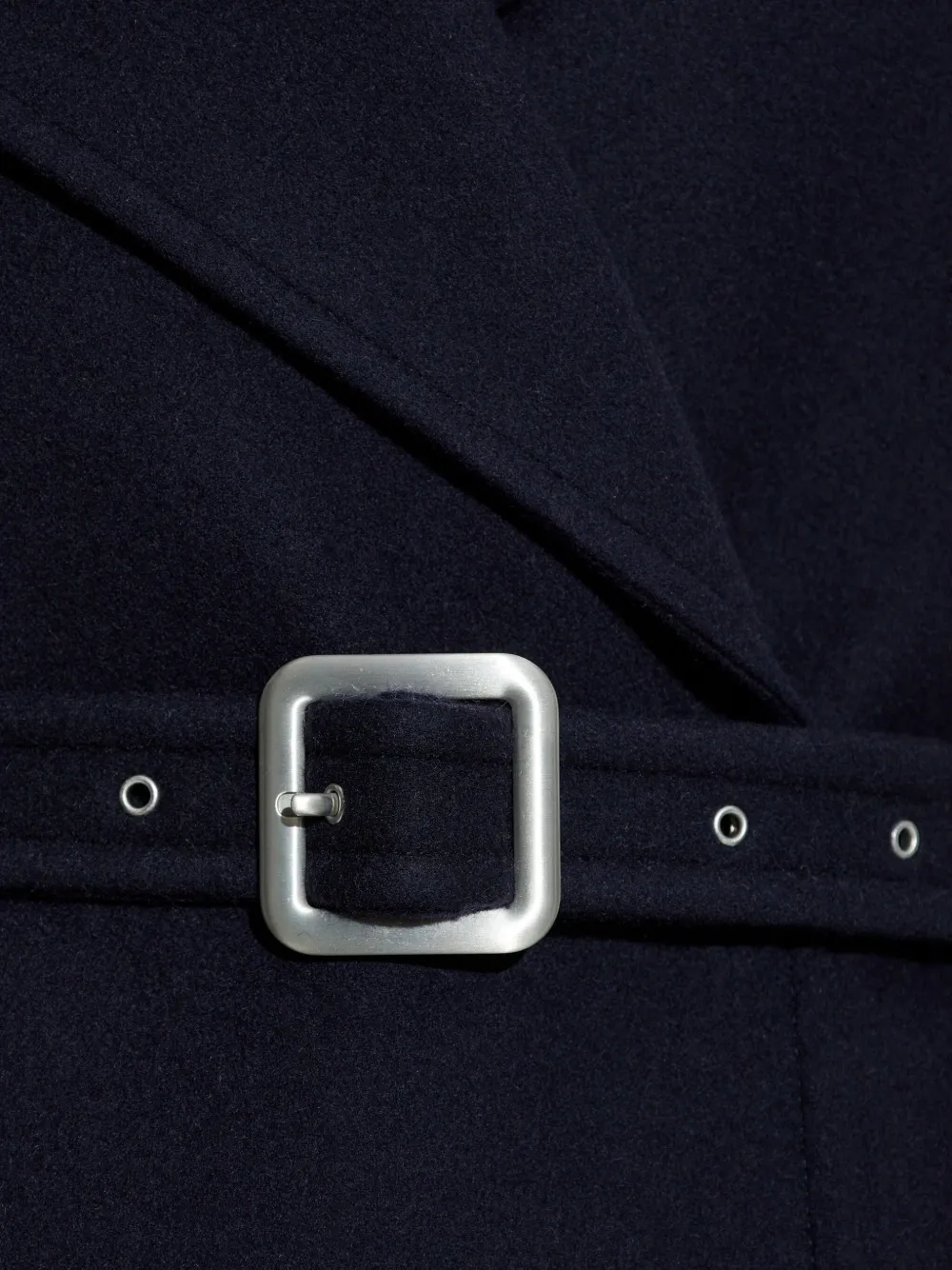 Jil Sander Belted Coat In Blue