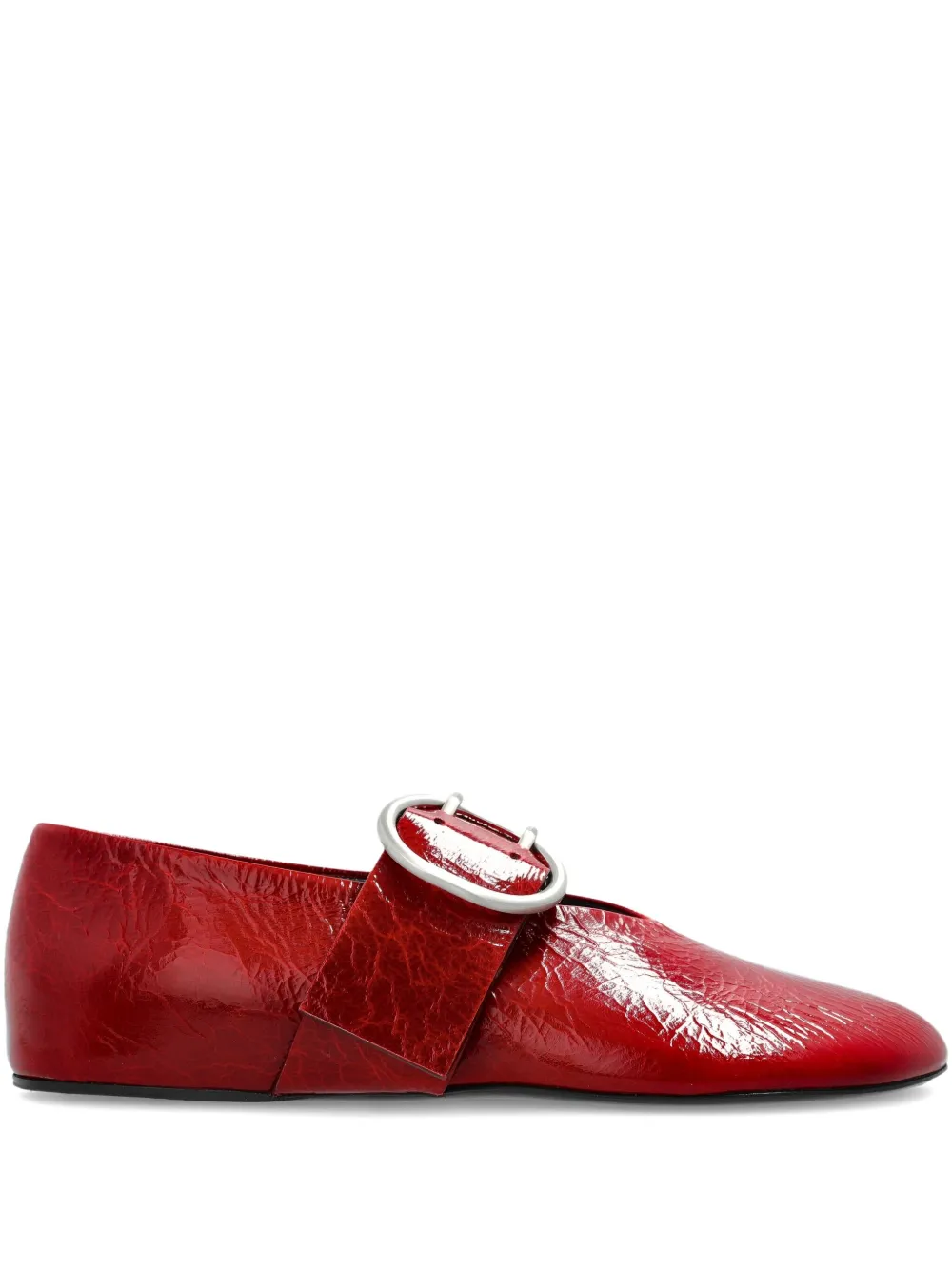 Jil Sander buckle-detail ballet flats Red