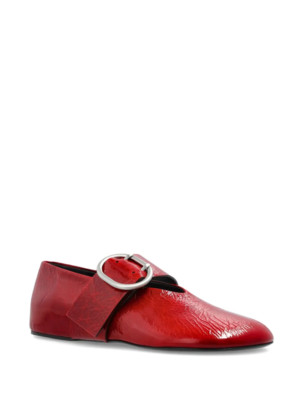 Jil Sander buckle-detail ballet flats Red