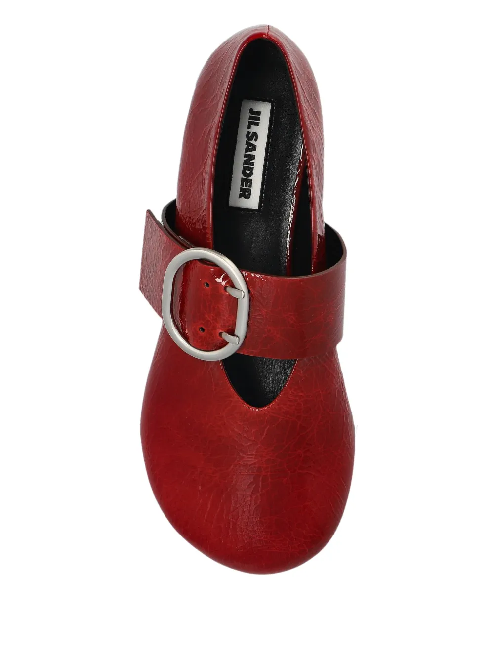 Jil Sander buckle-detail ballet flats Red