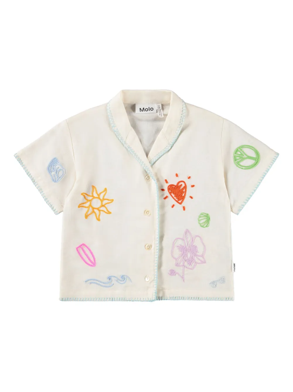 Molo Besticktes Rosalle Hemd - Weiß
