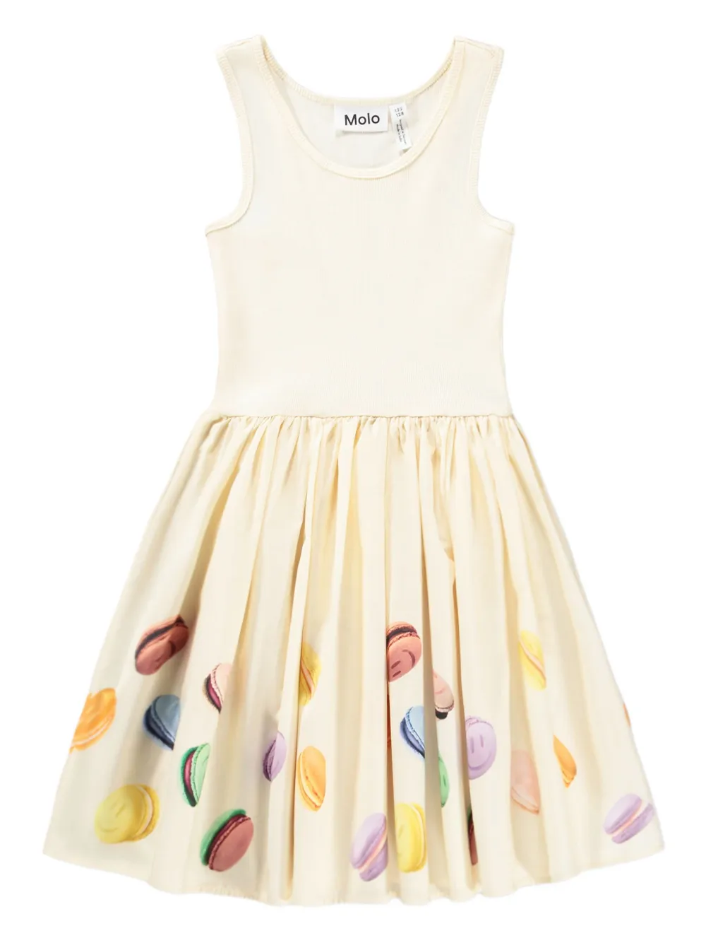 Molo Ärmelloses Kleid mit Macaron-Print - Gelb