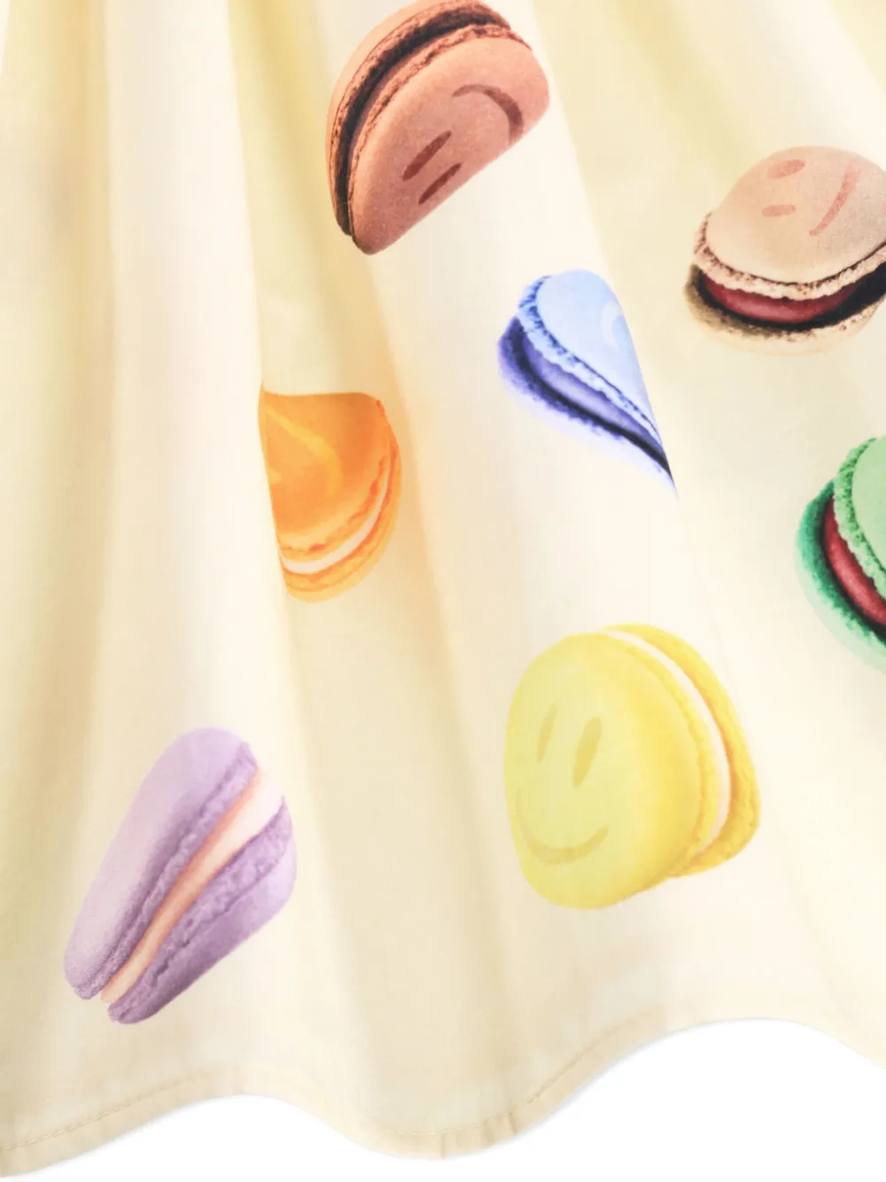 Molo Mouwloze jurk met macaronprint Geel