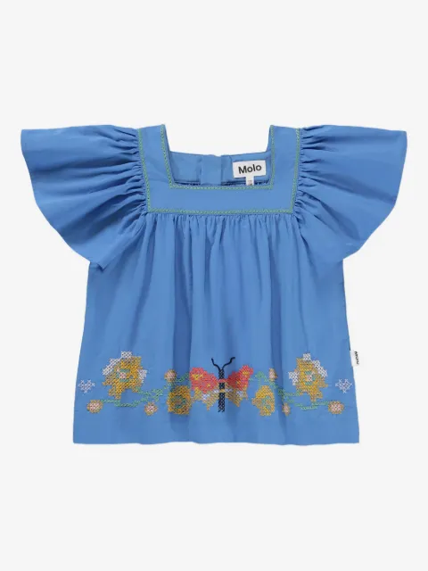 Molo top con mariposa bordada