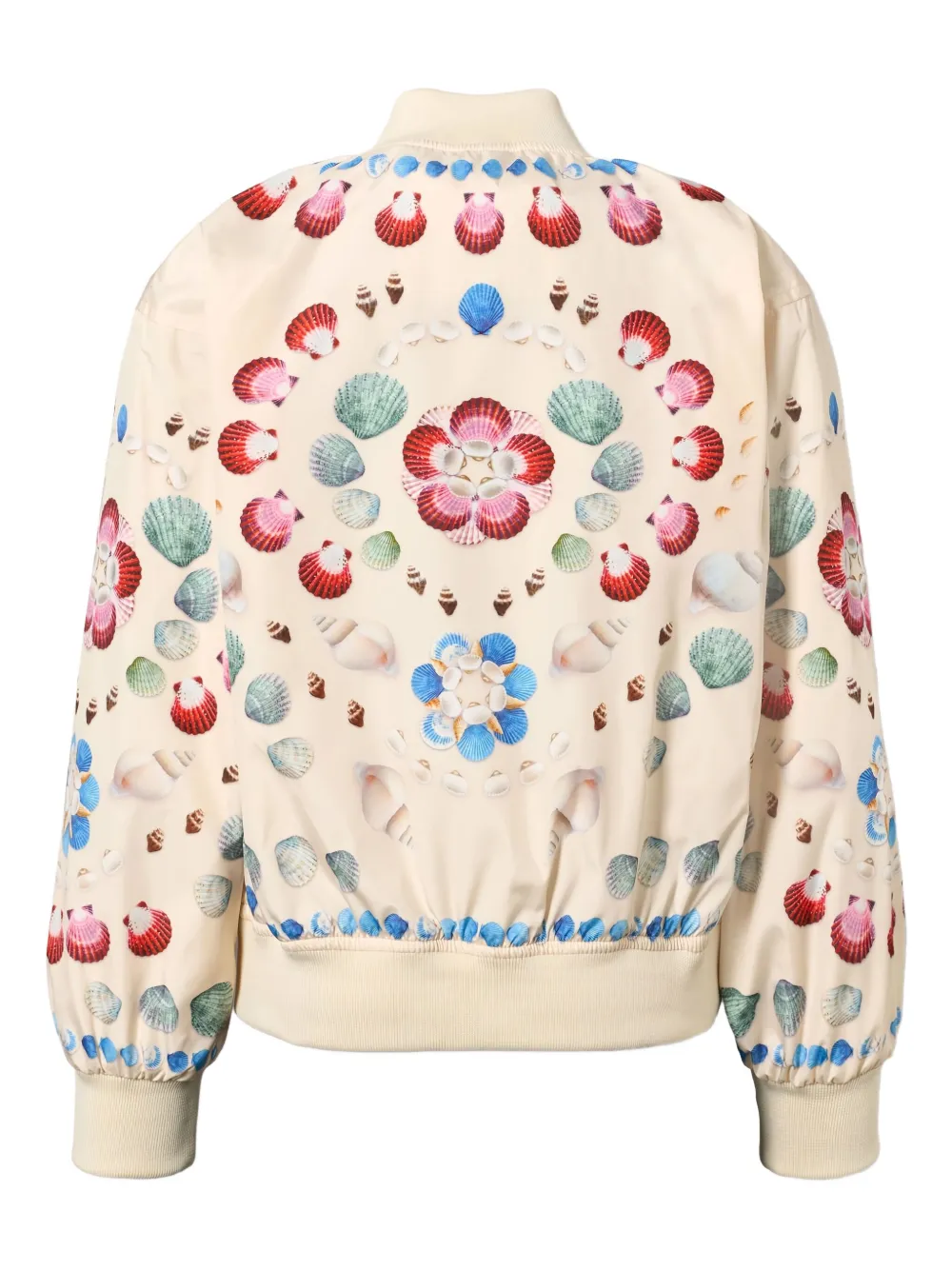  Molo Haliva Shell-floral Bomber Jacket - Neutrals 