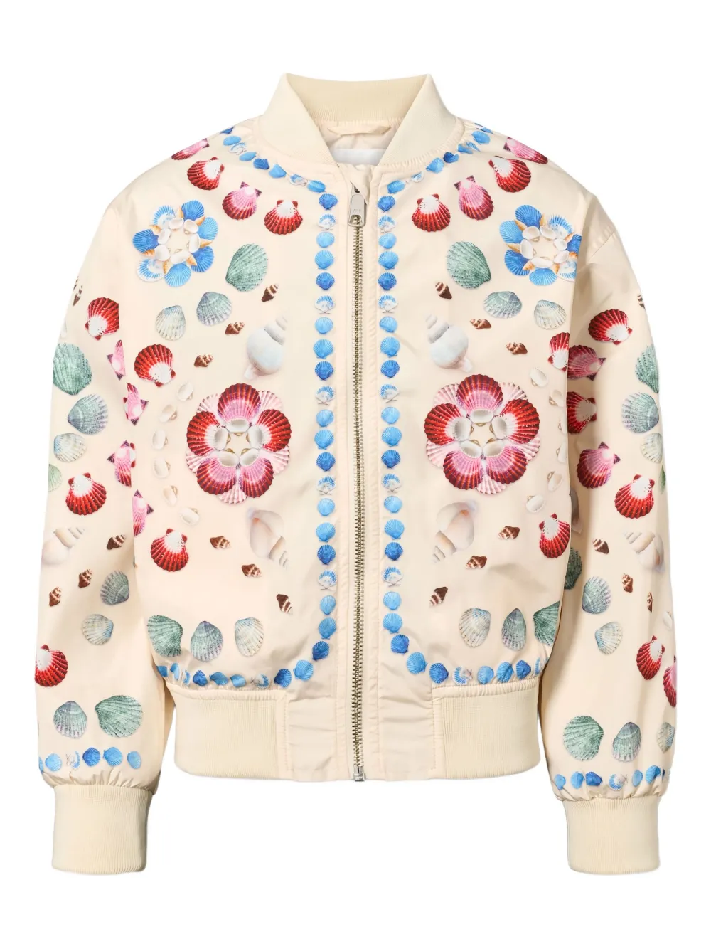 Molo Bomber Haliva a fiori - Toni neutri