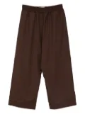 Plan C elasticated-waist cuffed trousers - Brown