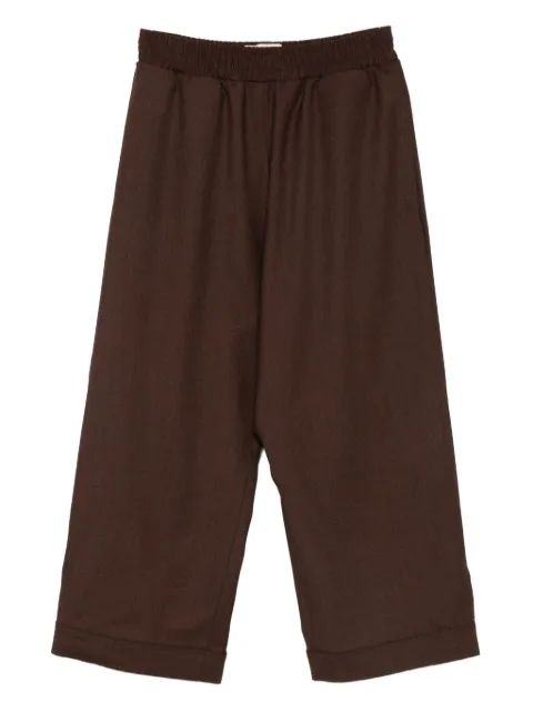 Plan C elasticated-waist cuffed trousers