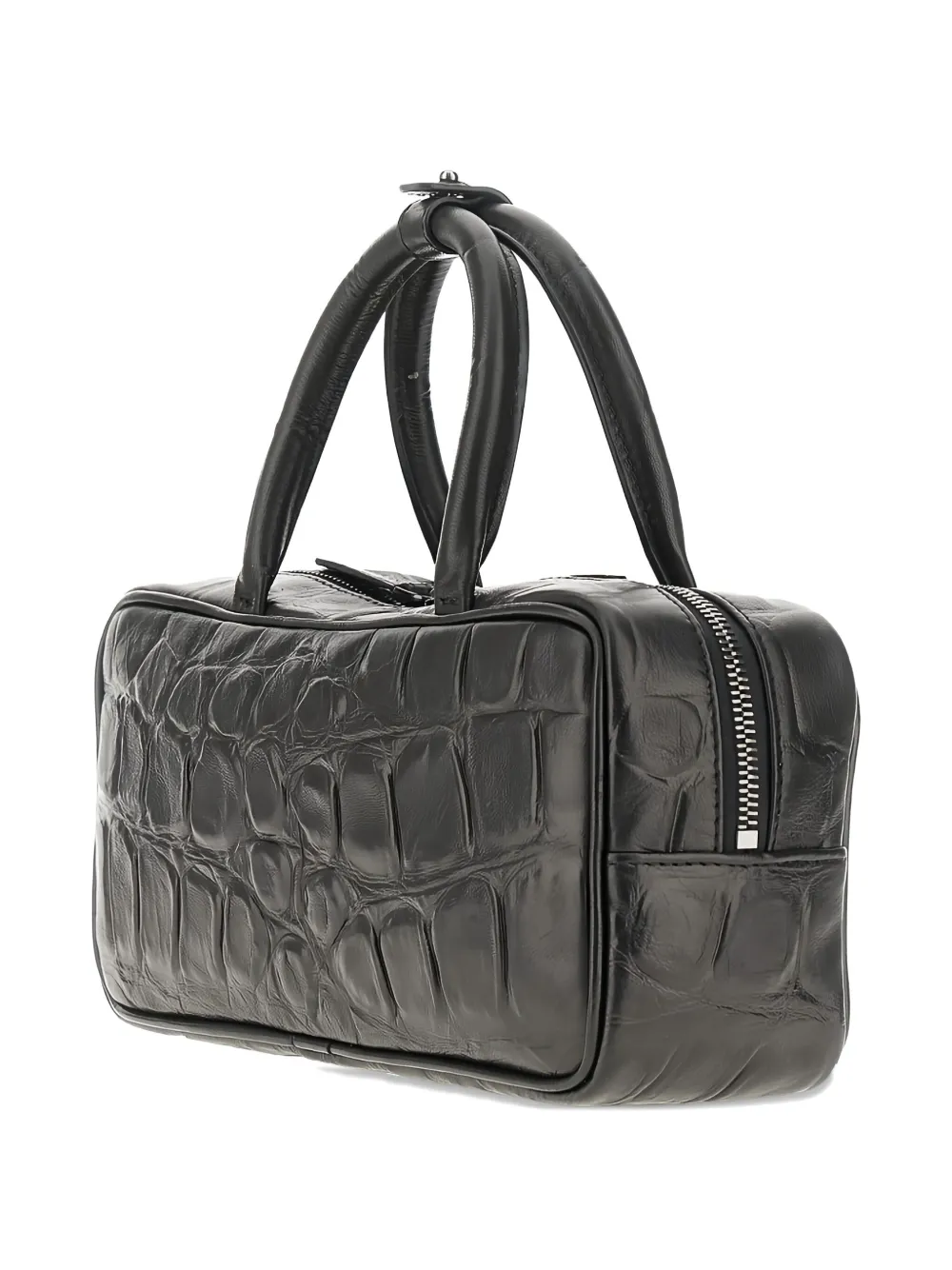 AUTENTICA 504 crocodile-embossed top-handle tote bag - Zwart