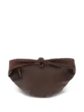 AUTENTICA 504 small Adara knotted leather shoulder bag - Brown