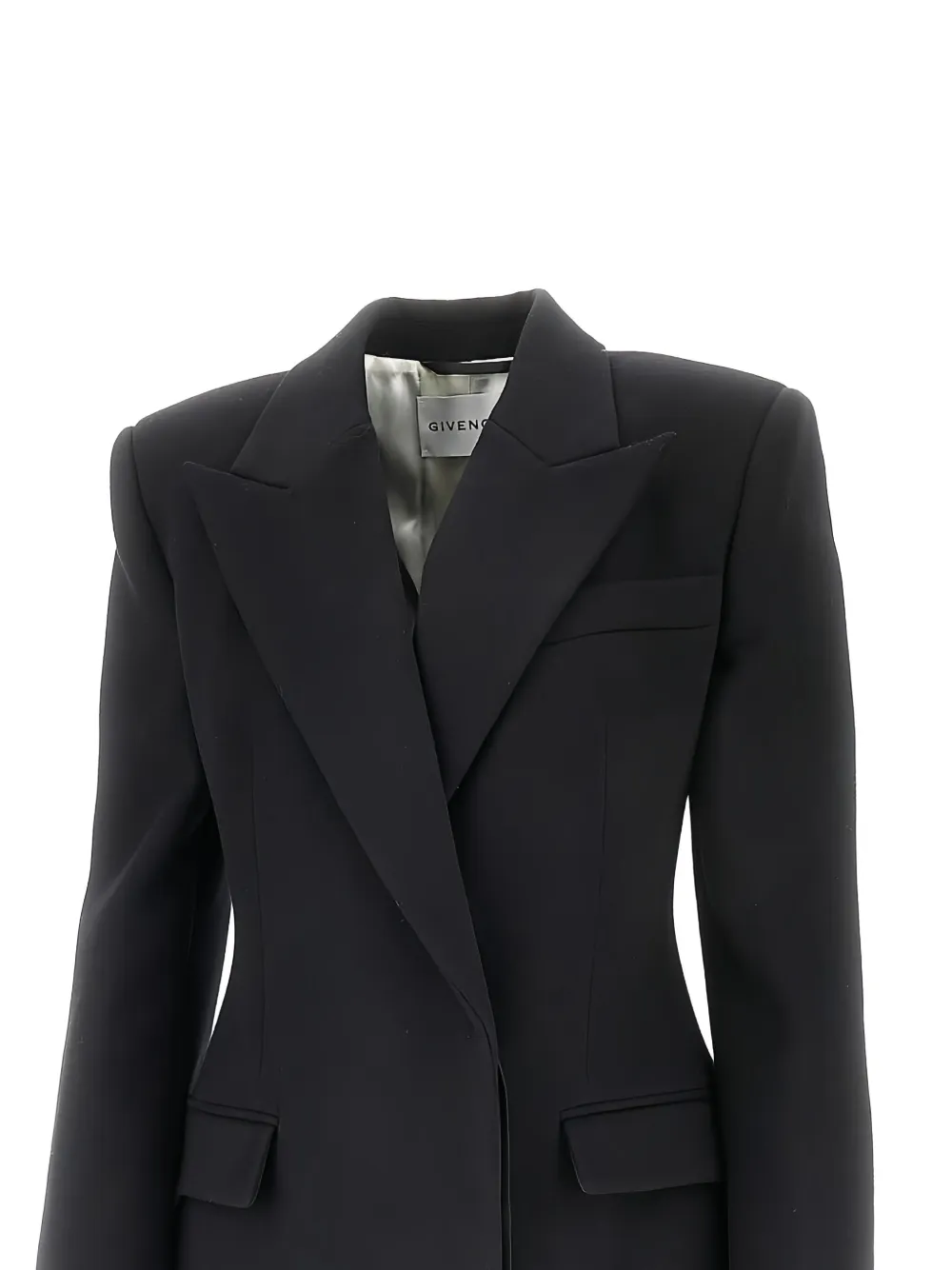 Givenchy Wollen jas met dubbele rij knopen Zwart