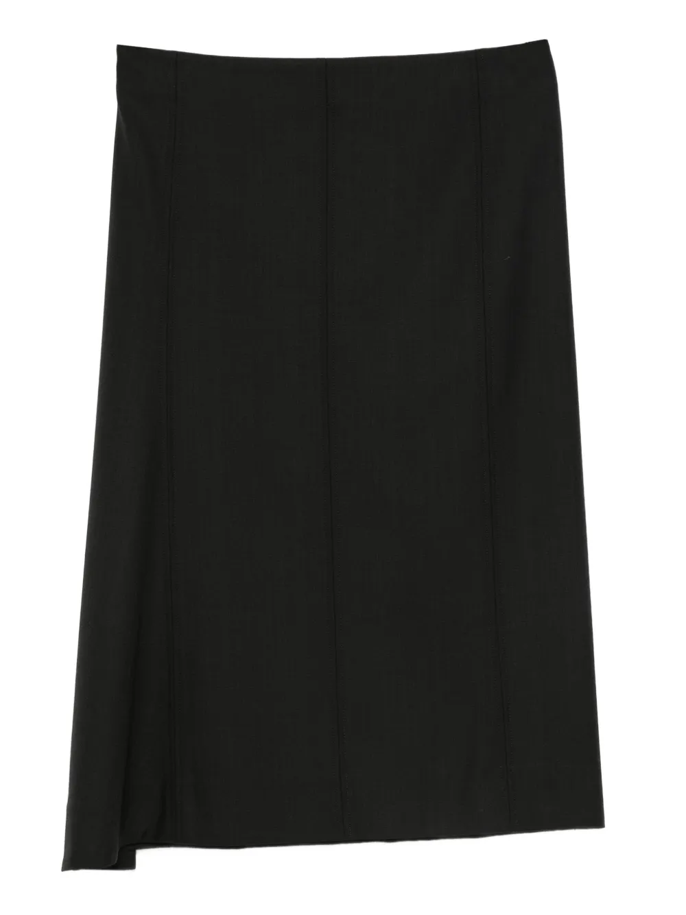 Plan C panelled wool asymmetric skirt | Black | Image 1