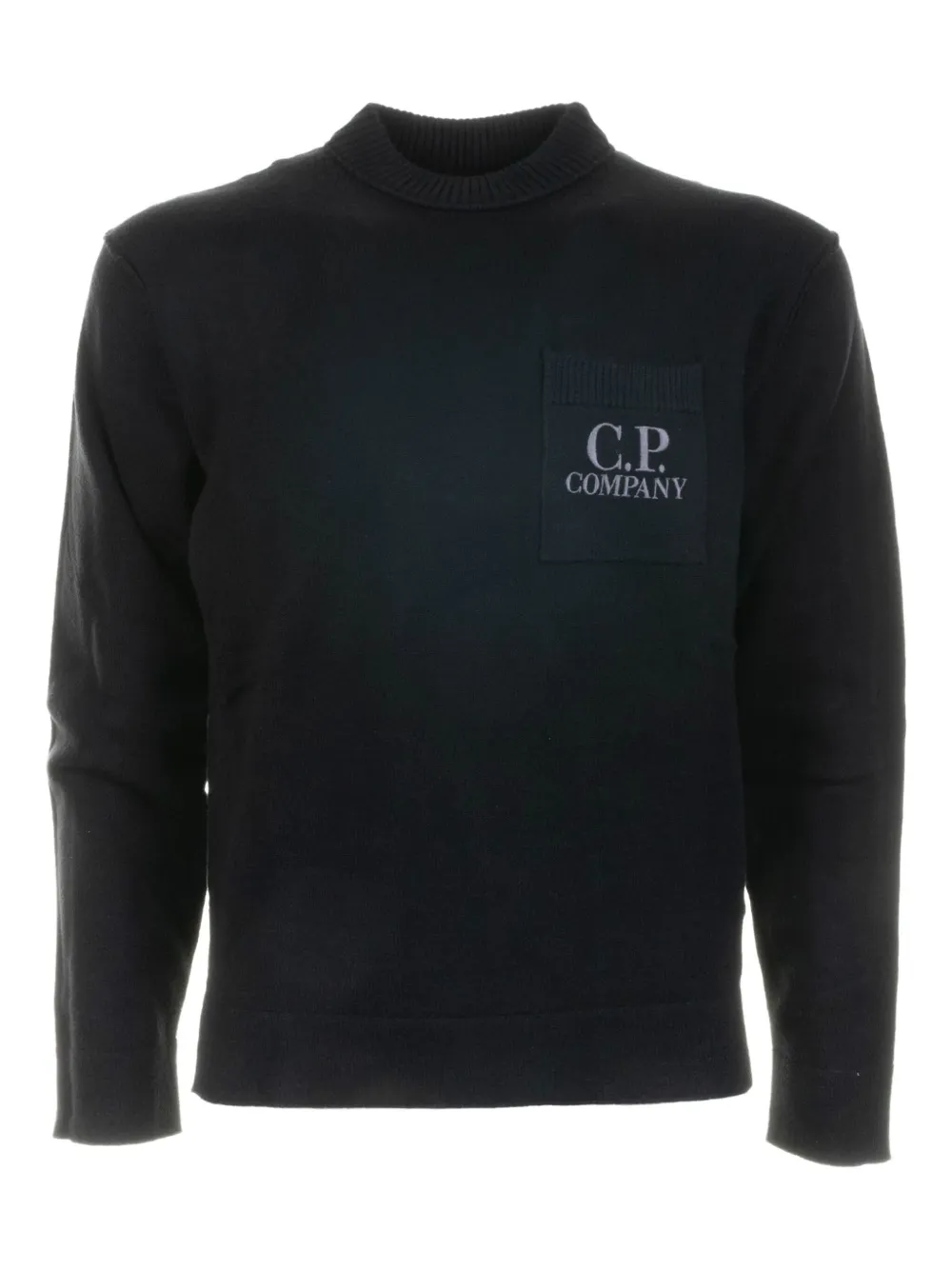 C.P. Company Trui met logopatch en zak Zwart