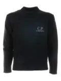 C.P. Company logo-patch pocket sweater - Black
