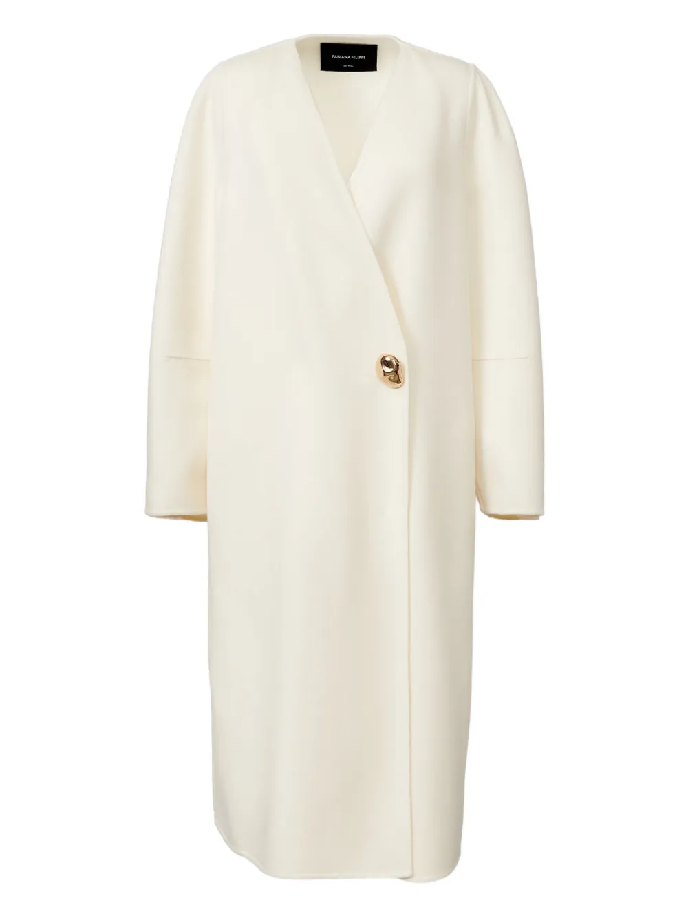 Fabiana Filippi single-button wrap coat Wit