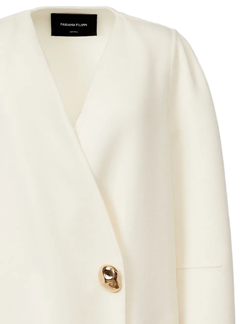 Fabiana Filippi single-button wrap coat Wit