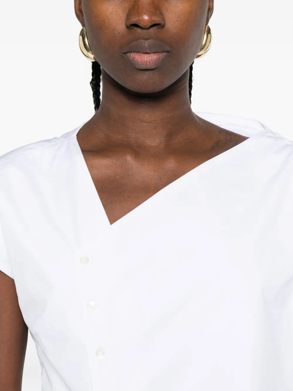 Rohe Asymmetric Draped Top In White