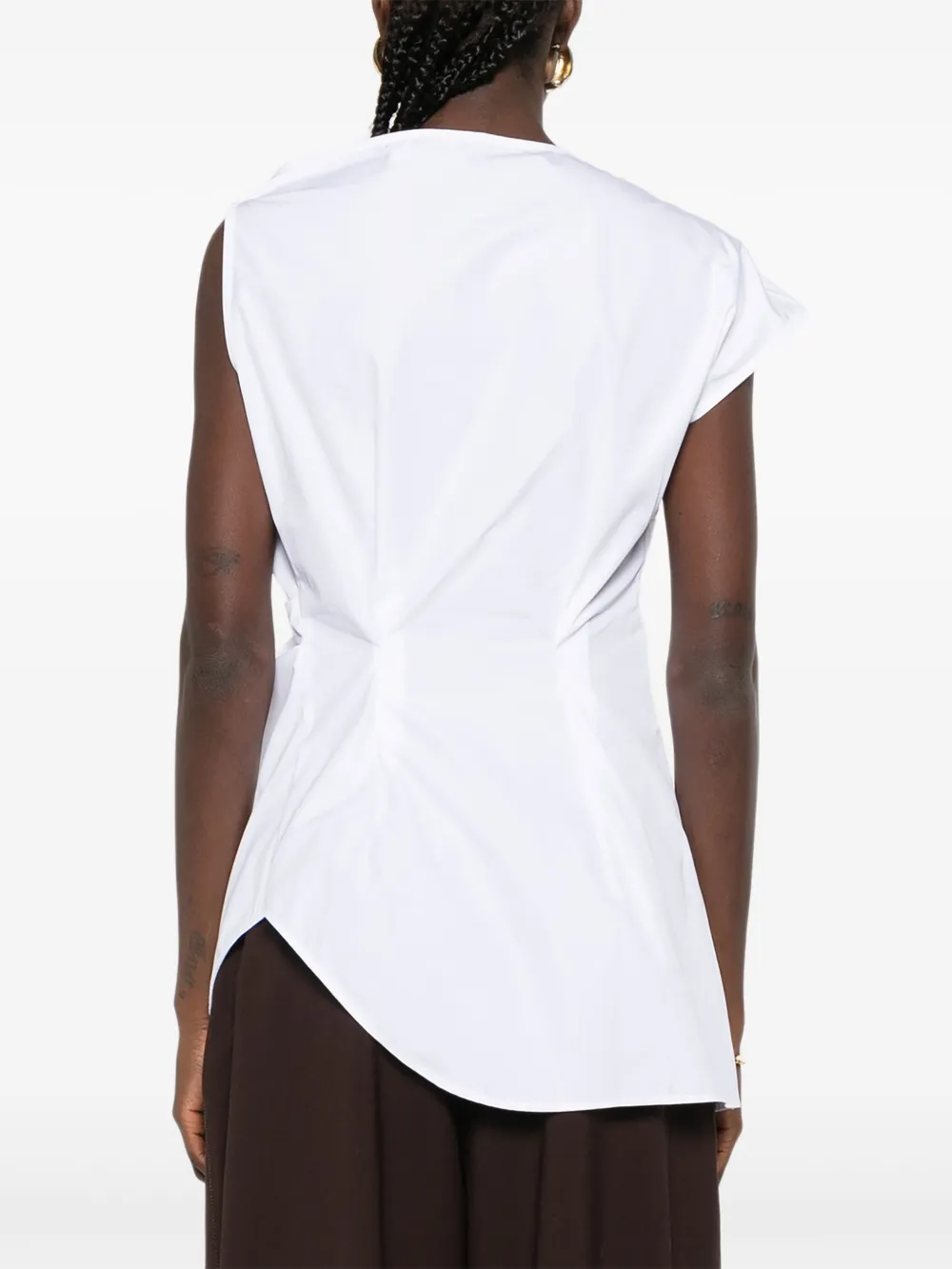 Rohe Asymmetric Draped Top In White
