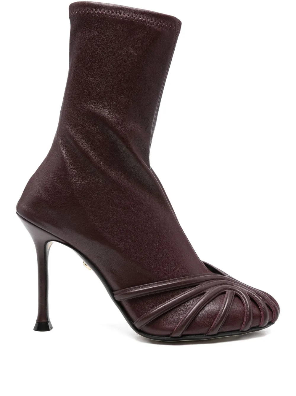 Alevì 70mm lambskin ankle boots Red