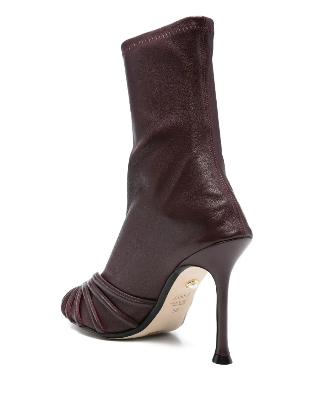 Alevì 70mm lambskin ankle boots Red