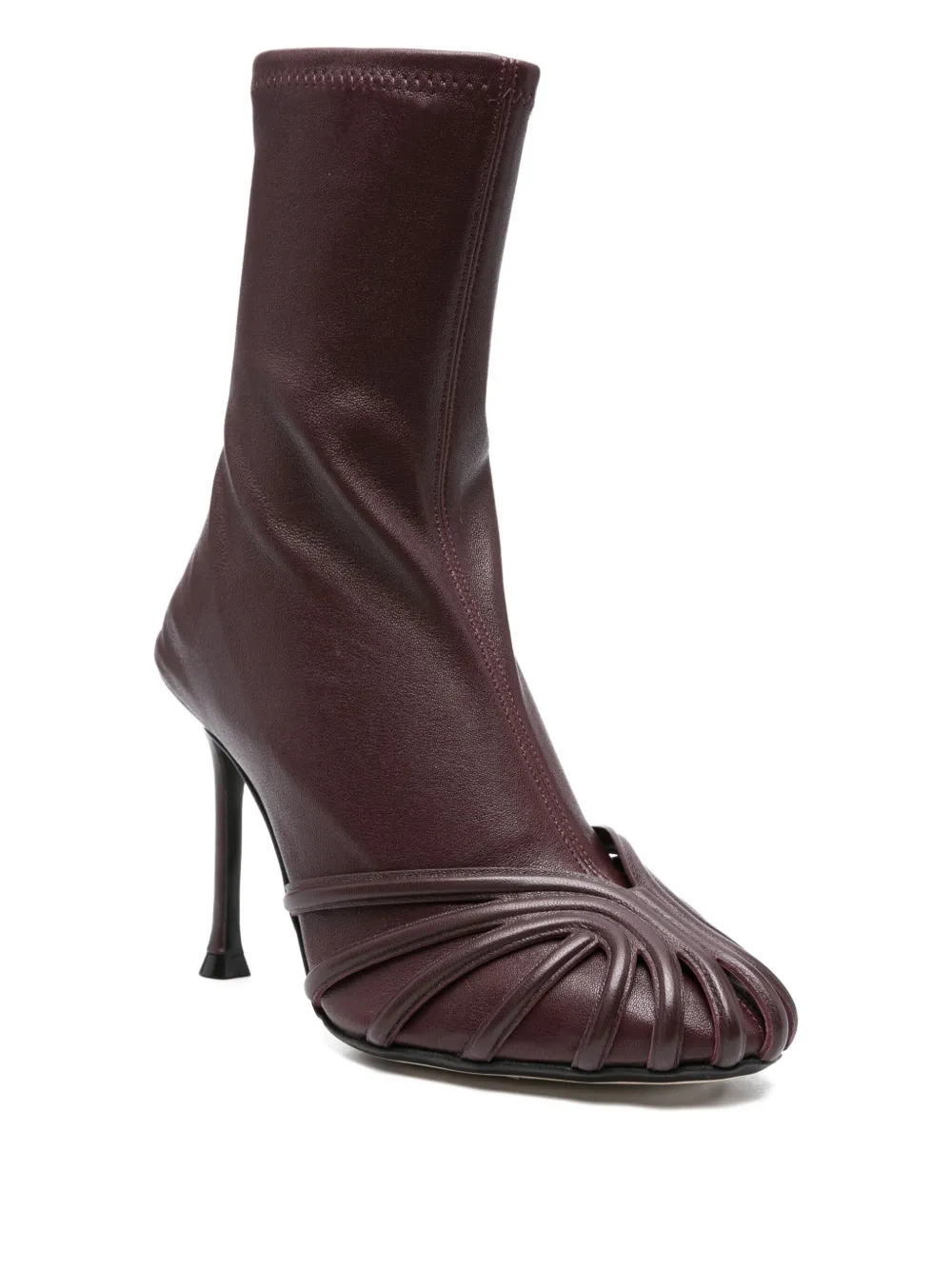 Alevì 70mm lambskin ankle boots Red