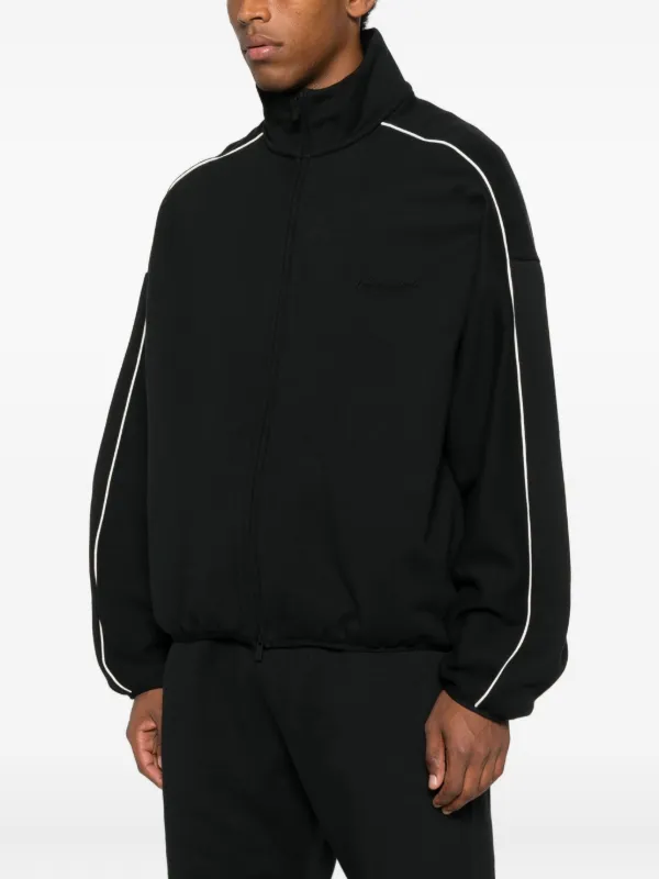 FEAR OF GOD ESSENTIALS stripe-detail Jacket | Black | FARFETCH