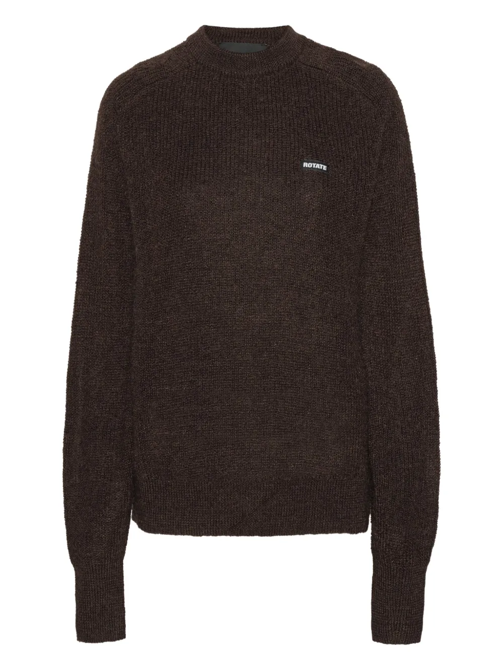 Rotate Birger Christensen Crew-neck Sweater In Brown