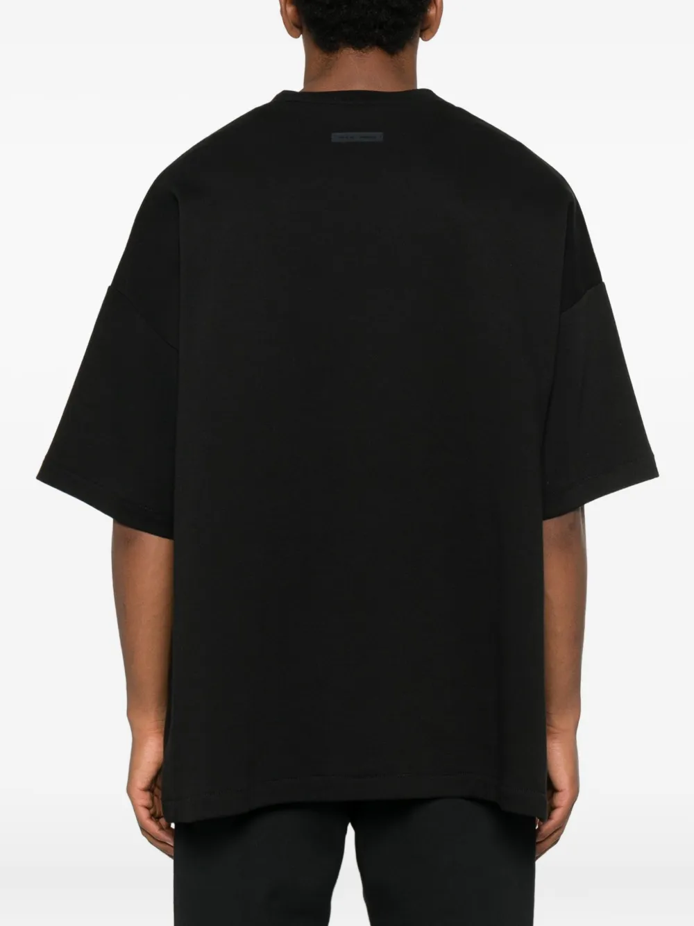 FEAR OF GOD ESSENTIALS 90s Fit Pique T-shirt met ronde hals Zwart