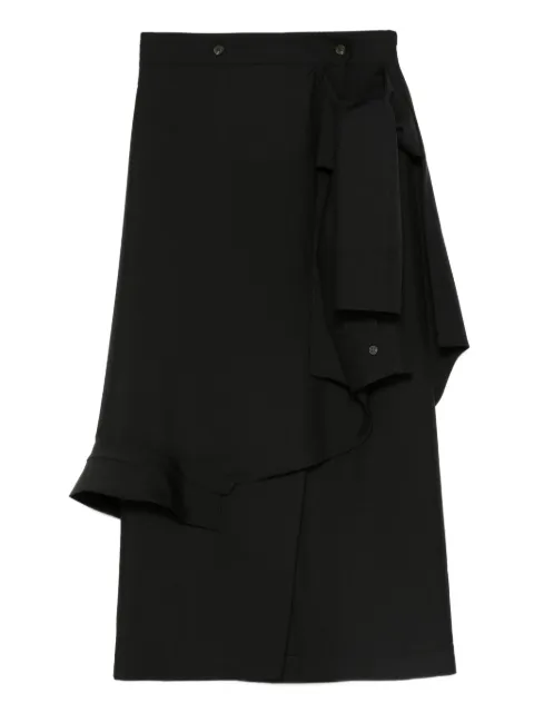 Róhe ruffled asymmetric midi skirt