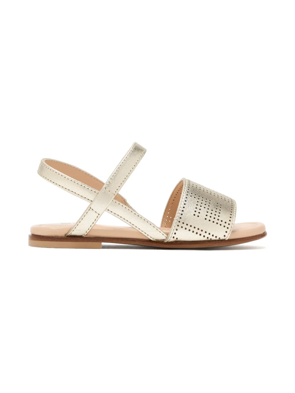 Fendi Kids Sandali con fasce traforate - Giallo