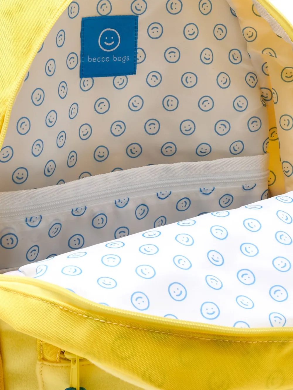 BECCO BAGS Rugzak met smiley-face Geel