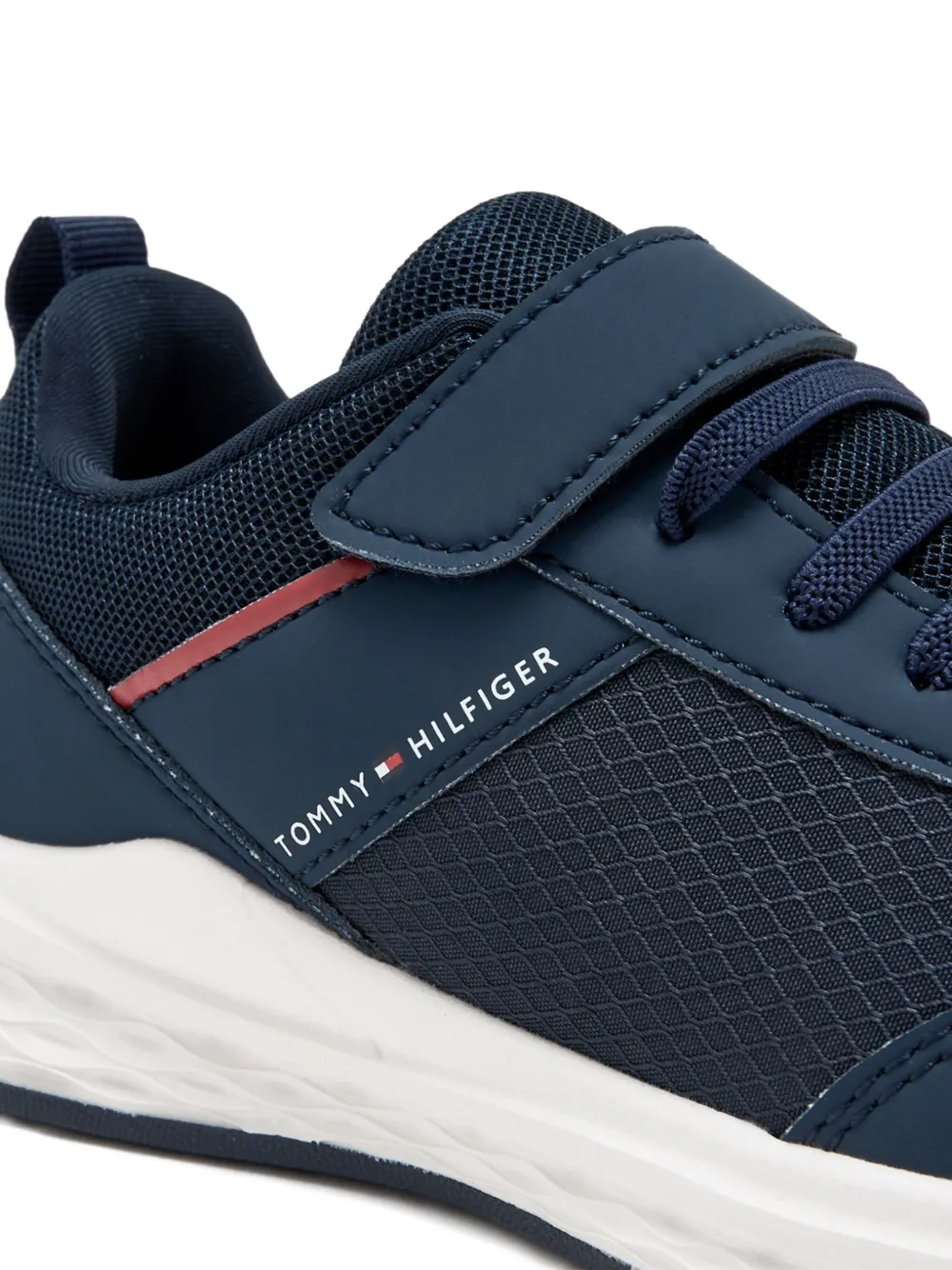 Tommy Hilfiger Junior Mesh sneakers met bandje Blauw