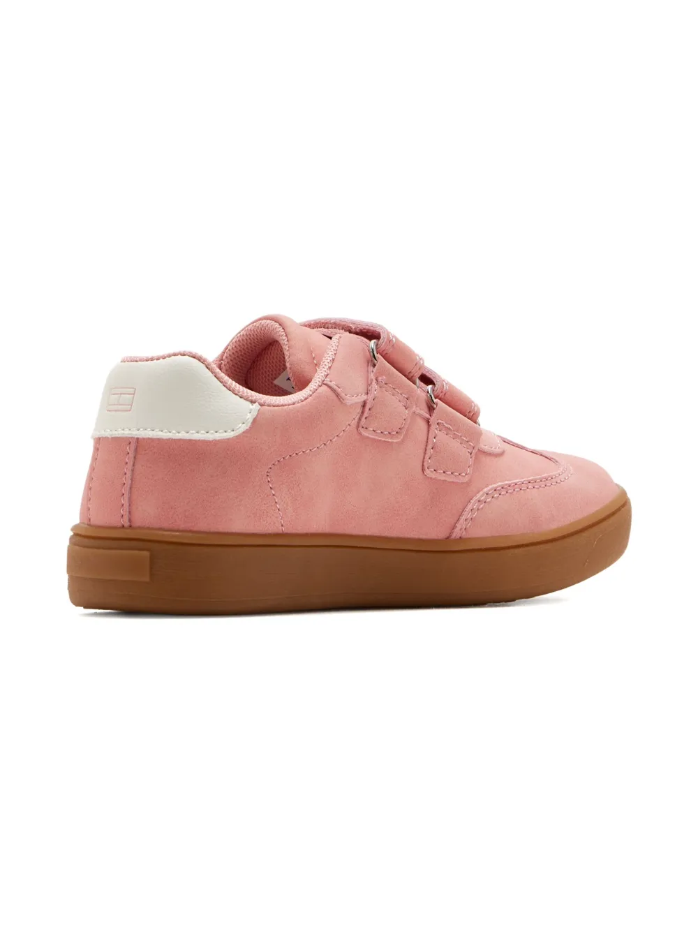 Tommy Hilfiger Junior Suède sneakers met dubbele bandjes Roze