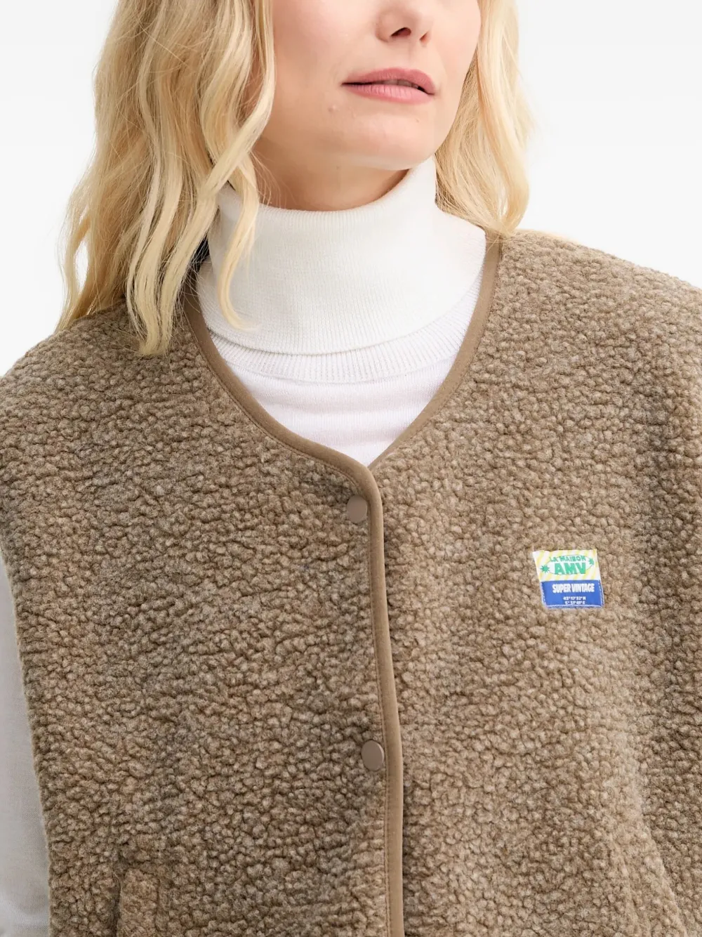 American Vintage Press-stud Gilet In Brown