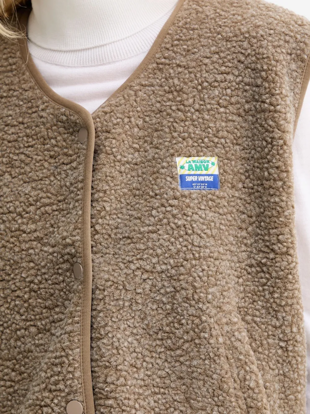 American Vintage Press-stud Gilet In Brown