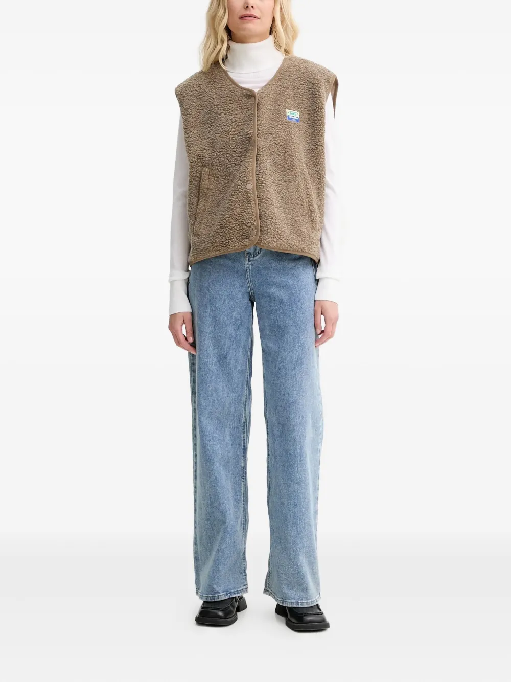 American Vintage Press-stud Gilet In Brown