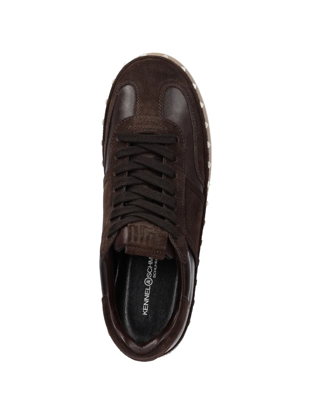 Kennel & Schmenger Clap sneakers verfraaid met studs Bruin