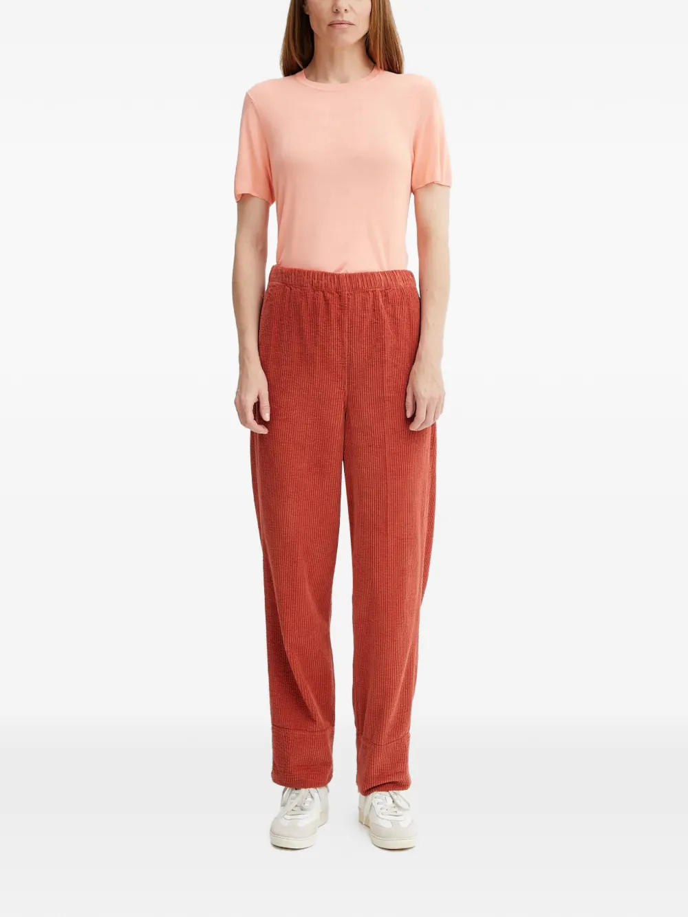 American Vintage elastic-waistband corduroy trousers - Oranje