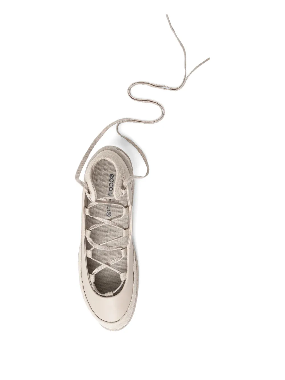 ECCO Ballerina's met veters Grijs