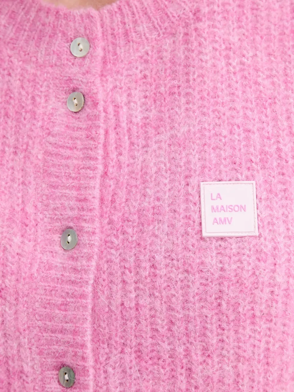American Vintage East vest met knoop Roze