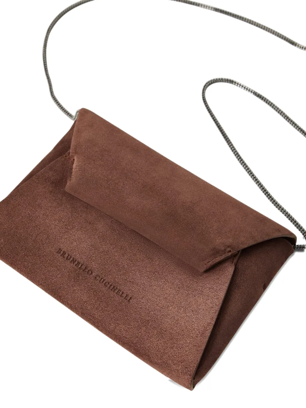 Brunello Cucinelli BC Duo suede shoulder bag Bruin
