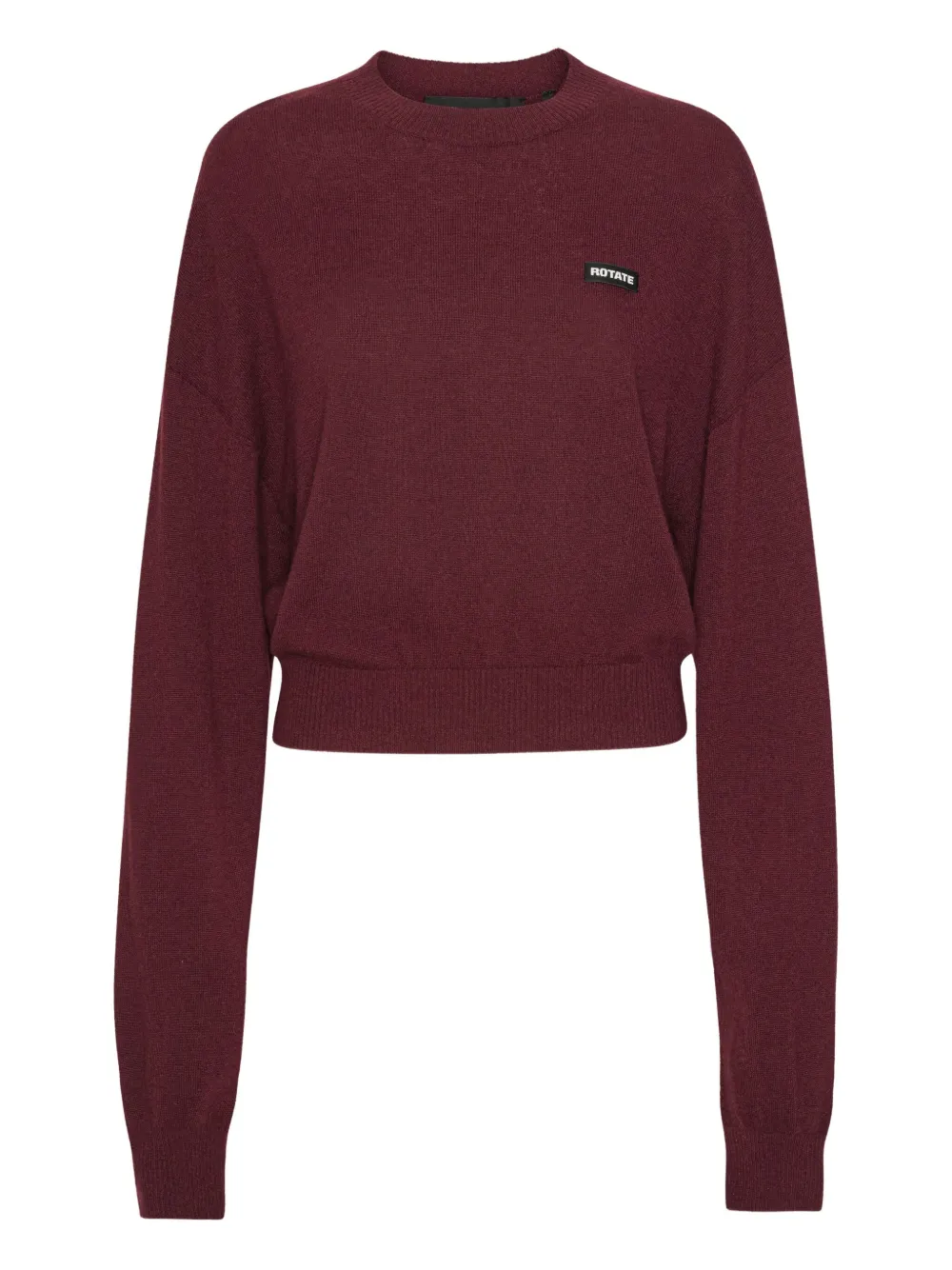 ROTATE BIRGER CHRISTENSEN crew-neck merino-cashmere blend sweater | Red | Image 1