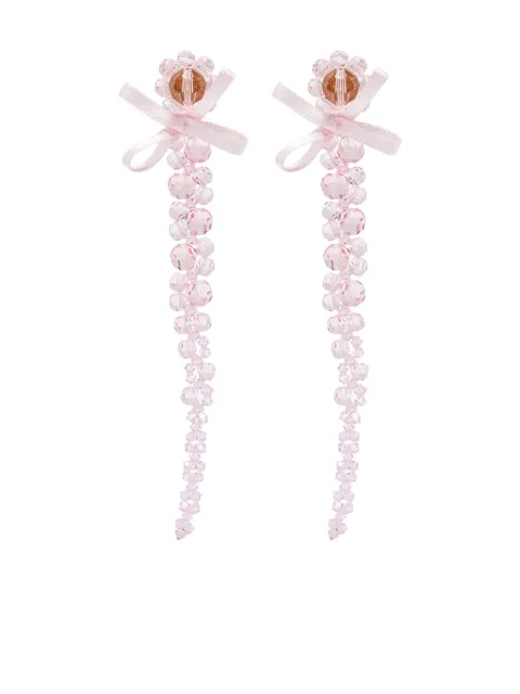 Simone Rocha crystal-beaded bow earrings