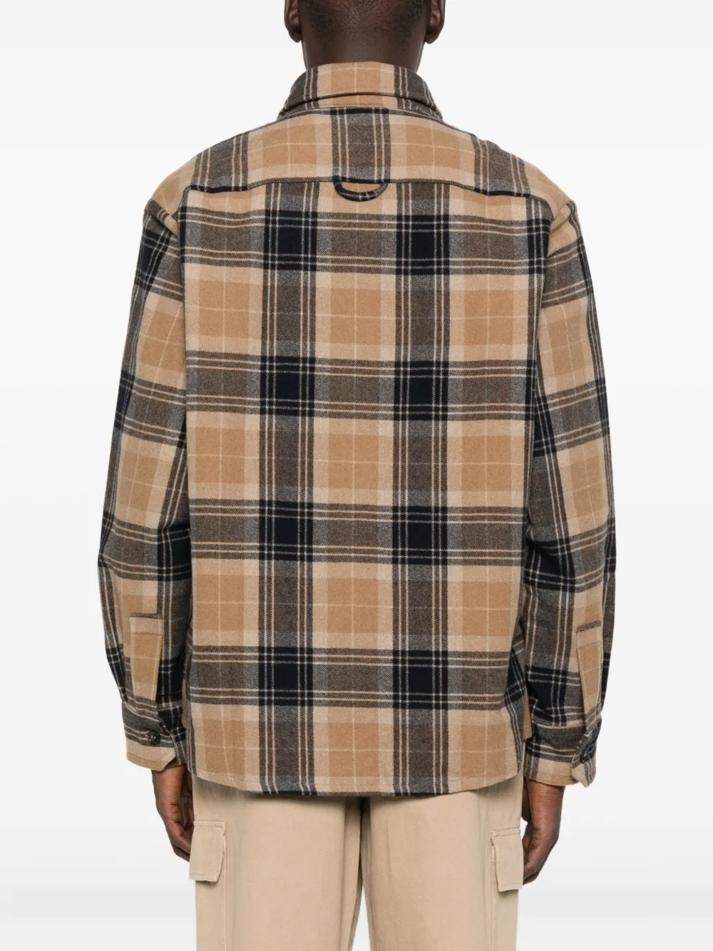 Apc Plaid Check-pattern Shirt In Brown