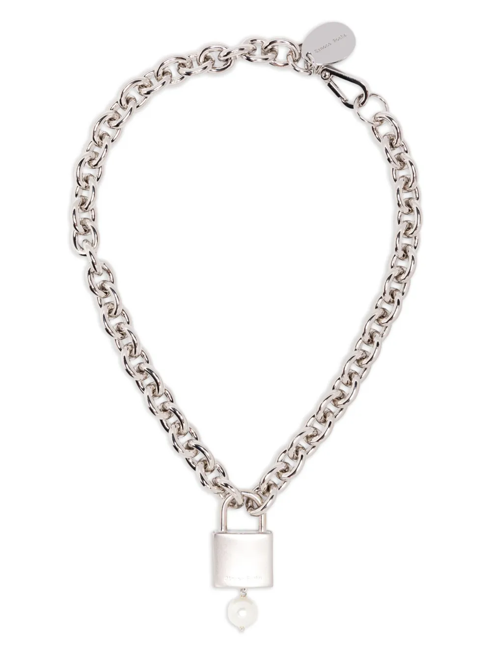 Simone Rocha padlock pearl necklace | Silver | Image 1